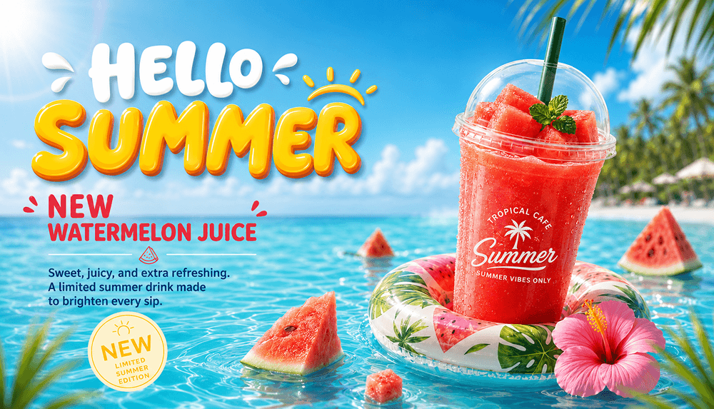 Summer watermelon drink campaign